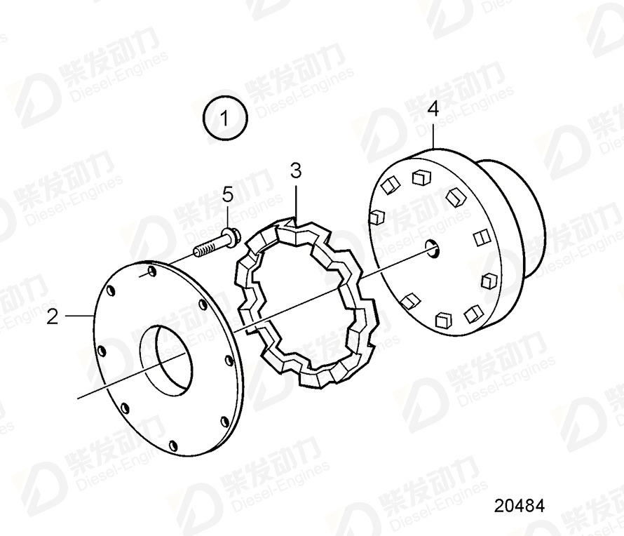 volvo penta Clutch flange 845622 Drawing volvo penta Clutch flange 845622 Drawing